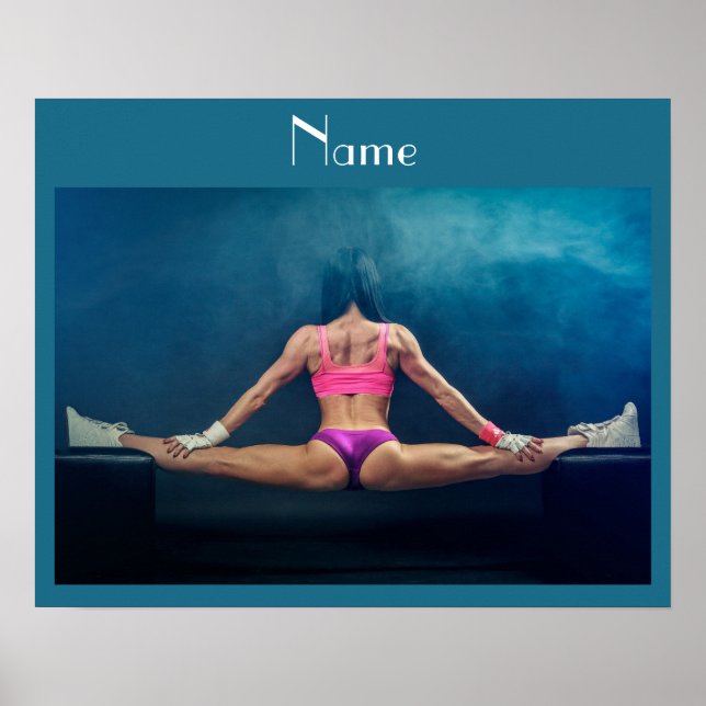 Affiche Modèle de condition physique féminine Split Thunde (Devant)