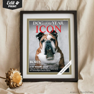 Affiche Modèle de couverture de magazine pour chien person