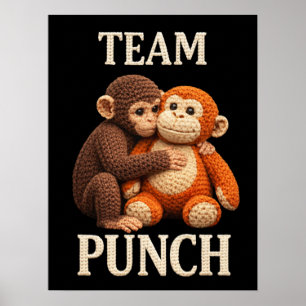 Affiche Modèle de crochet Baby Monkey Punch Amigurumi mign