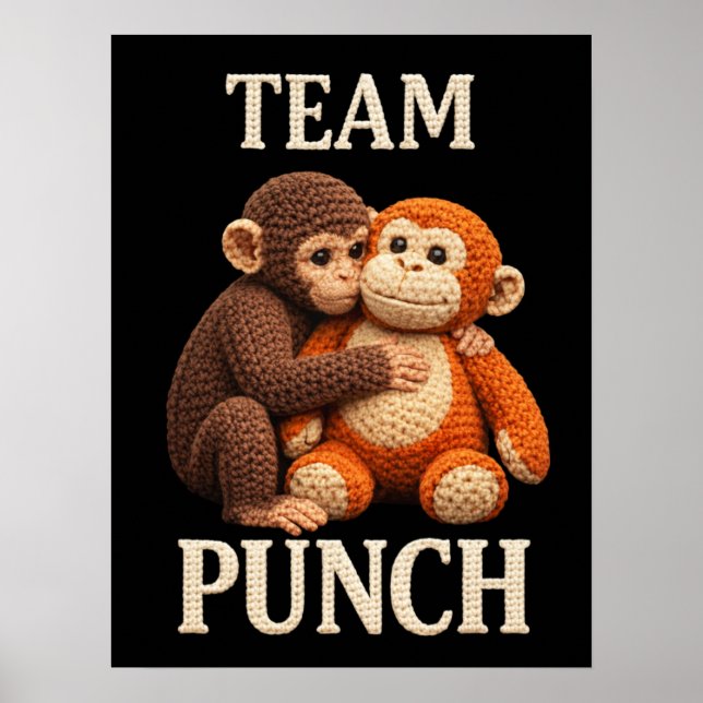 Affiche Modèle de crochet Baby Monkey Punch Amigurumi mign (Devant)