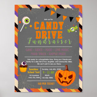 Affiche Modèle de flyer de collecte de bonbons Halloween m