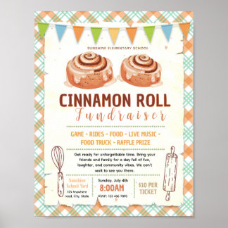 Affiche Modèle de flyer de collecte de fonds à la cannelle