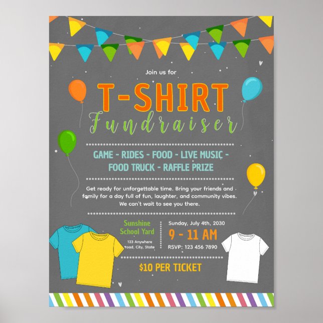 Affiche Modèle de flyer de concours de t-shirts editable p (Devant)