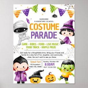 Affiche Modèle de flyer de financement de costumes d'Hallo