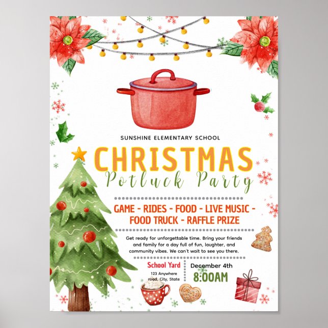 Affiche Modèle de flyer modifiable pour collecte de fonds  (Devant)
