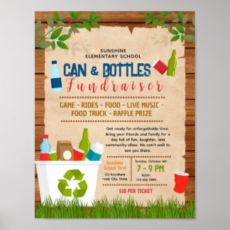 Affiche Modèle de flyer modifiable pour collecte de fonds