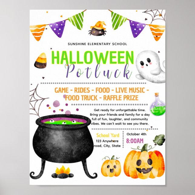 Affiche Modèle de flyer modifiable pour collecte de fonds  (Devant)