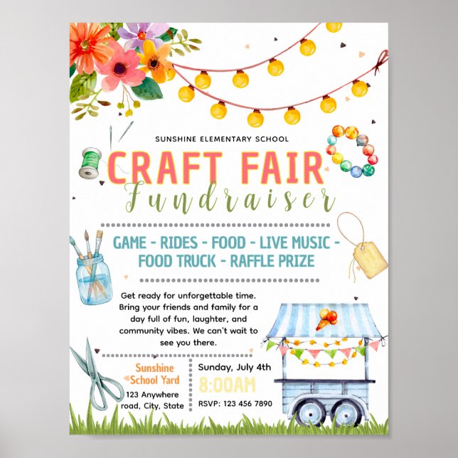 Affiche Modèle de flyer modifiable pour foire artisanale d (Devant)