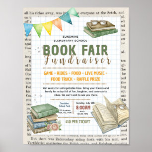 Affiche Modèle de flyer modifiable pour foire du livre