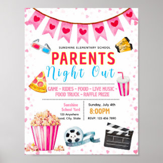 Affiche Modèle de flyer modifiable pour la soirée des pare