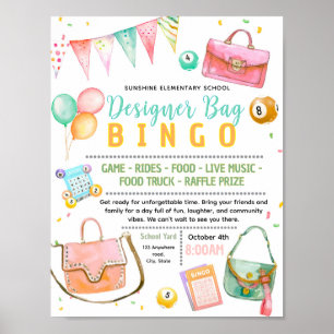 Affiche Modèle de flyer modifiable pour un bingo de sacs d