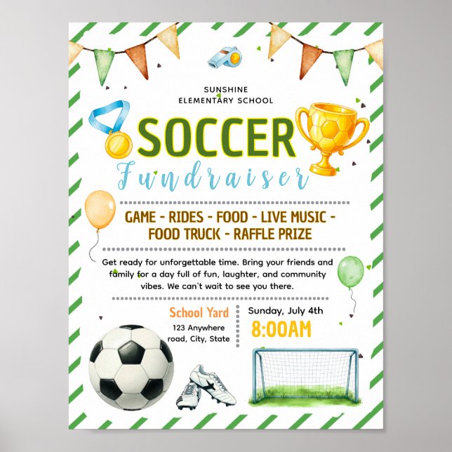 Affiche Modèle de flyer modifiable pour une collecte de fo (Devant)