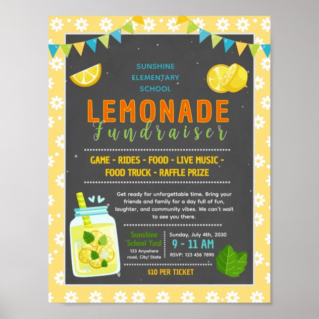 Affiche Modèle de flyer modifiable pour une collecte de fo (Devant)