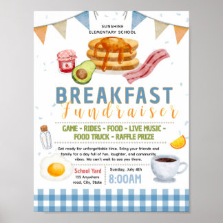 Affiche Modèle de flyer modifiable pour une collecte de fo