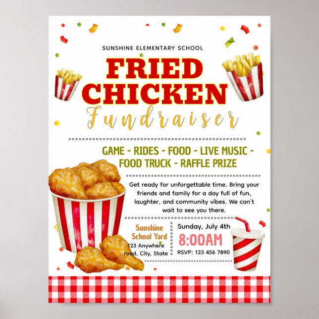 Affiche Modèle de flyer modifiable pour une collecte de fo (Devant)