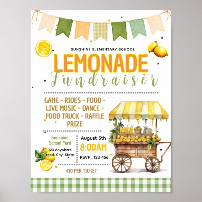 Affiche Modèle de flyer modifiable pour une collecte de fo (Devant)
