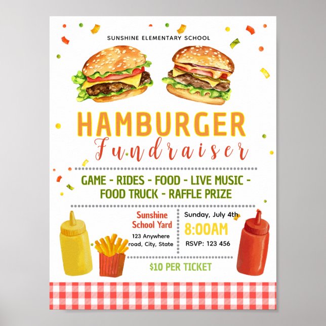Affiche Modèle de flyer modifiable pour une collecte de fo (Devant)