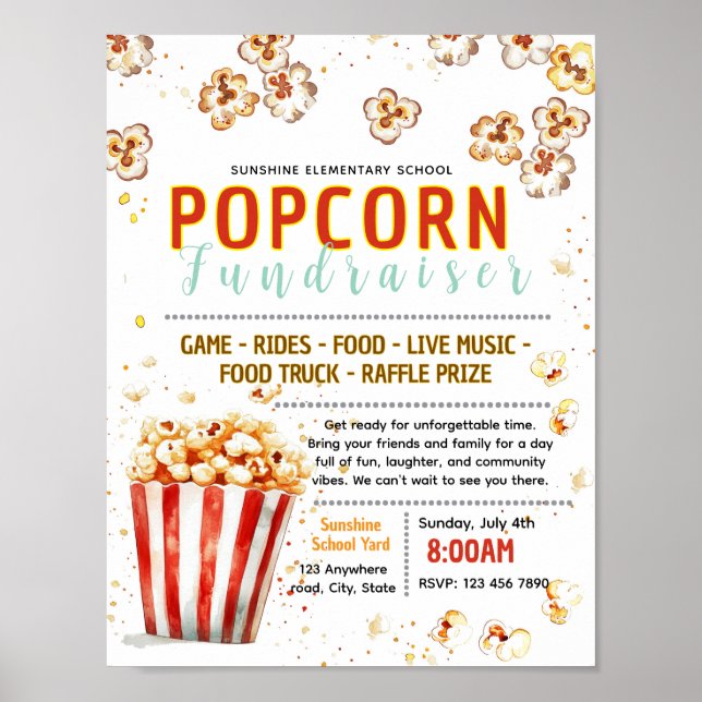 Affiche Modèle de flyer modifiable pour une collecte de fo (Devant)