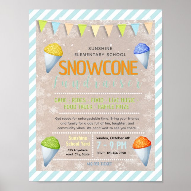 Affiche Modèle de flyer modifiable pour une collecte de fo (Devant)