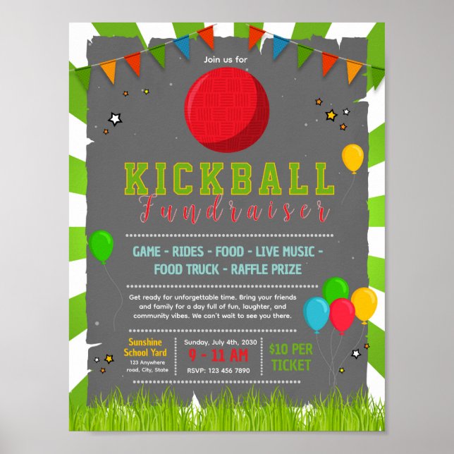 Affiche Modèle de flyer modifiable pour une collecte de fo (Devant)