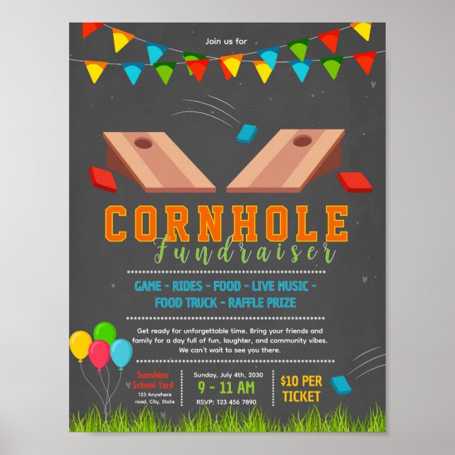 Affiche Modèle de flyer modifiable pour une soirée de levé (Devant)