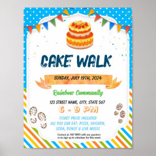Affiche Modèle de gâteau musical Cake walk