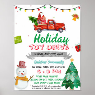 Affiche Modèle de l'événement Christmas Holiday Toy Drive