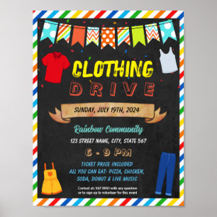 Affiche Modèle de l'événement Clothing Drive