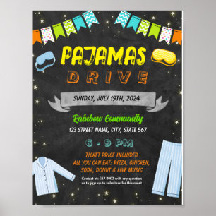 Affiche Modèle de l'événement de transmission de pyjamas