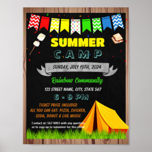 Affiche Modèle de l'événement du camp d'été
