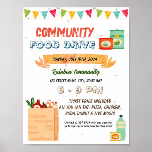 Affiche Modèle de l'événement Food Drive