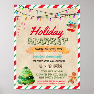 Affiche Modèle de l'événement Holiday Market