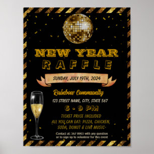 Affiche Modèle de l'événement New Year Raffle