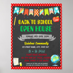 Affiche Modèle de l'événement School Open House