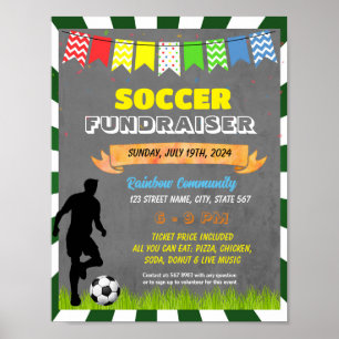 Affiche Modèle de l'évènement Soccer Fundraiser