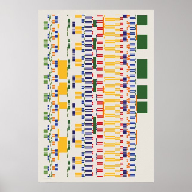 Affiche Modèle de nombres de Ramanujan (Devant)