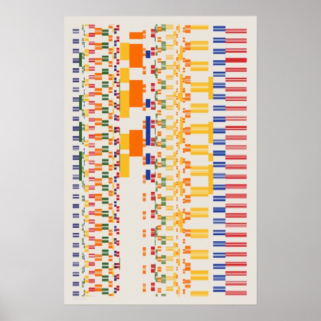 Affiche Modèle de nombres de Ramanujan (Devant)