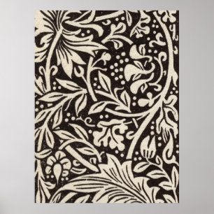 Affiche Modèle de papier peint floral jonquille de William