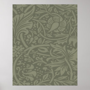 Affiche Modèle de papier peint floral jonquille de William