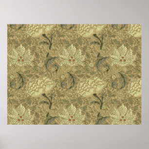 Affiche Modèle de papier peint William Morris Windrush