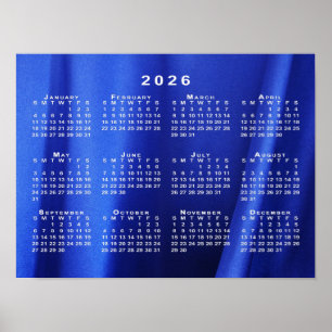 Affiche Modèle de photo abstraite bleue pour calendrier 20