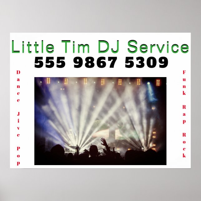 Affiche Modèle de photo de mariage électronique DJ Disc Jo (Devant)