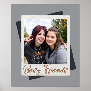 Affiche Modèle de photo des meilleurs amis Polaroid