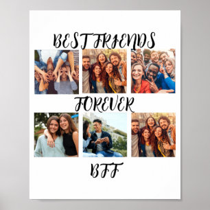 Affiche Modèle de photo personnalisé Meilleures Amies pour