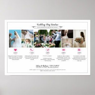 Affiche Modèle de planning du jour de mariage