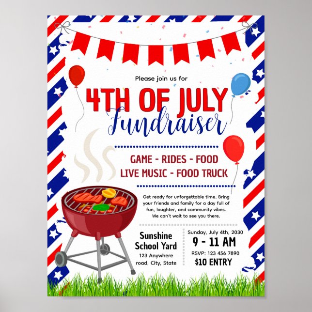Affiche Modèle de prospectus du 14 juillet (Devant)