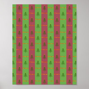Affiche Modèle de sapin de Noël Old World Evergreen