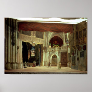 Affiche Modèle de scène pour l'opéra