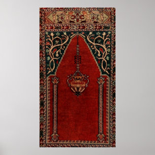 Affiche Modèle de tapis de prière orientale - Mosquée