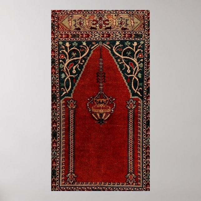 Affiche Modèle de tapis de prière orientale - Mosquée (Devant)